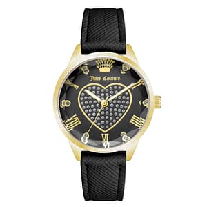 Juicy Couture Black Plastic Dress Watch