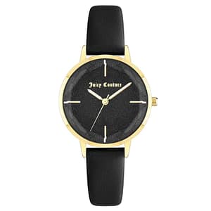Juicy Couture Black Plastic Dress Watch