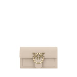 PINKO Beige Calf Leather Bos Taurus Wallet