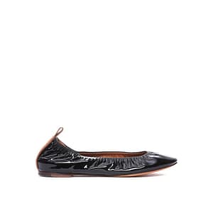 Lanvin Black Calfskin Ballet Flats