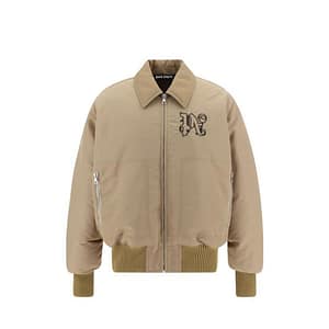 Palm Angels Beige Polyamide Bomber