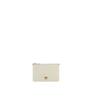 PINKO Beige Calf Leather Bos Taurus Shoulder Bag