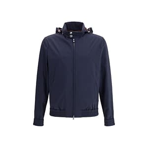 Brunello Cucinelli Blue Polyamide Shell Jacket