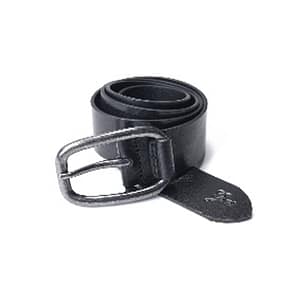 Gas Black Leather Regular Belt