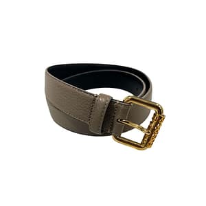 Borbonese Grey Leather Women Belt