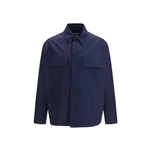 Balmain Blue Cotton Coat
