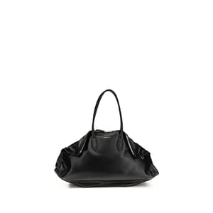 Alexander McQueen Black Calf Leather Bos Taurus Shoulder Bag