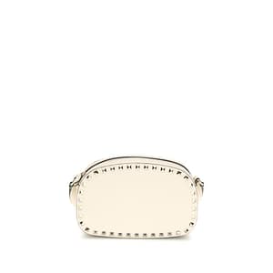 Valentino Garavani Beige Calf Leather Bos Taurus Shoulder Bag