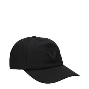 Valentino Garavani Black Cotton Cap (Baseball Hat)