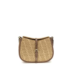 Etro Beige Raffia Shoulder Bag
