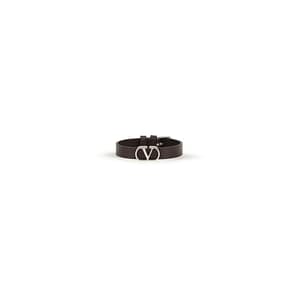 Valentino Garavani Purple Calf Leather Bos Taurus Bracelet