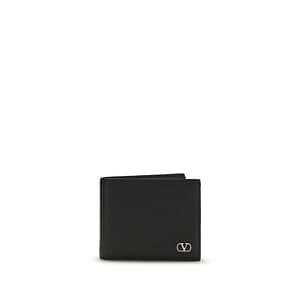 Valentino Garavani Black Calf Leather Bos Taurus Wallet