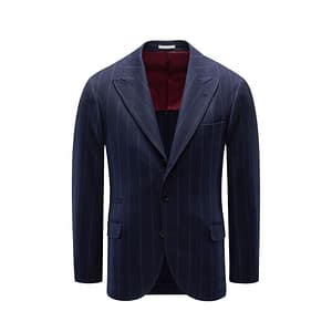 Brunello Cucinelli Blue Virgin Wool Coat