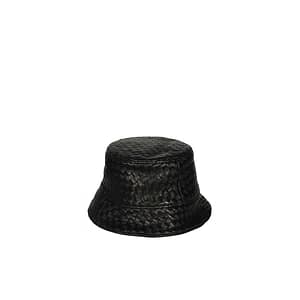 Bottega Veneta Black Lamb Leather Bucket Hat