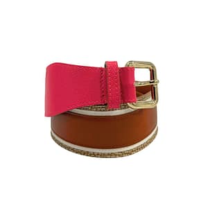 Borbonese Pink Genuine Leather Women Belt
