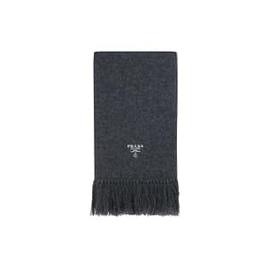 Prada Gray Cashmere Scarf