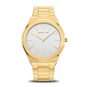 BERING Gold Stainless Steel Dress Watch