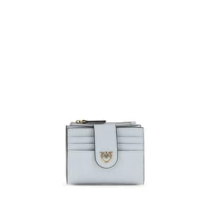 PINKO Blue Calf Leather Bos Taurus Wallet