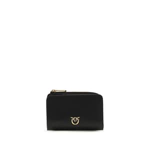 PINKO Black Calf Leather Bos Taurus Wallet