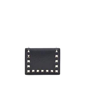 Valentino Garavani Black Calf Leather Bos Taurus Wallet