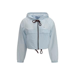 Prada Blue Recycled Polyamide Shell Jacket