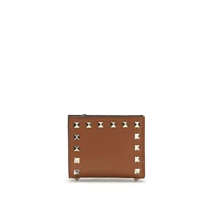 Valentino Garavani Brown Calf Leather Bos Taurus Wallet
