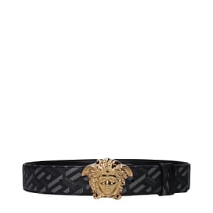 Versace Gray Polyester Regular Belt