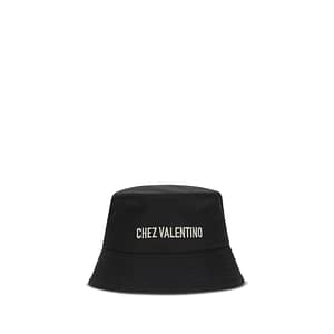 Valentino Garavani Black Cotton Bucket Hat