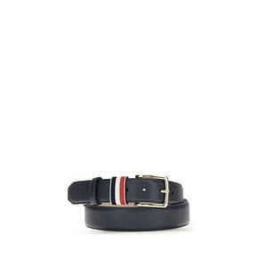 Thom Browne Blue Calf Leather Bos Taurus Regular Belt