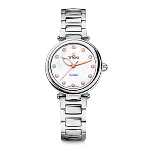 TITONI Gray Stainless Steel Dress Watch