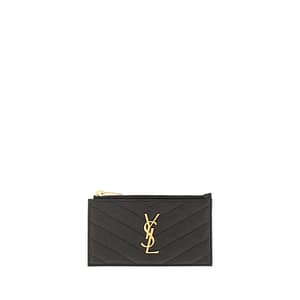 Saint Laurent Black Calf Leather Bos Taurus Wallet