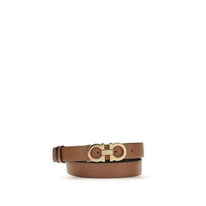 Ferragamo Beige Calf Leather Bos Taurus Regular Belt