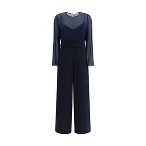 P.A.R.O.S.H. Blue Polyester Jumpsuit