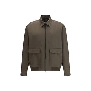 Brioni Bicolor Wool Coat
