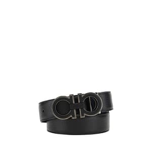 Ferragamo Blue Calf Leather Bos Taurus Belt