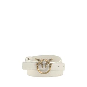PINKO White Calf Leather Bos Taurus Regular Belt