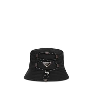 Prada Black Recycled Polyamide Bucket Hat