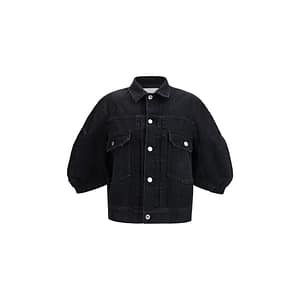Sacai Black Cotton Denim Jacket