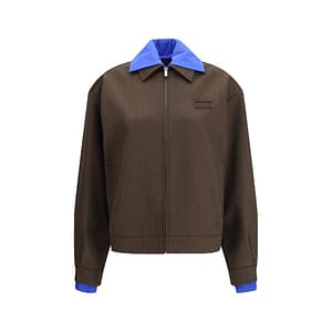 Miu Miu Brown Fleece Wool Bomber