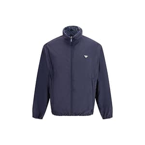 Prada Blue Recycled Polyamide Shell Jacket