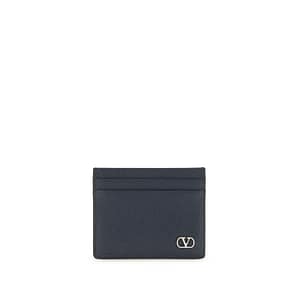 Valentino Garavani Blue Calf Leather Bos Taurus Wallet