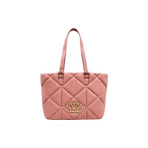 Love Moschino Pink Suede Leather Handbag