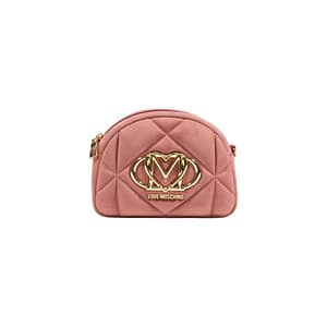 Love Moschino Pink Suede Leather Handbag