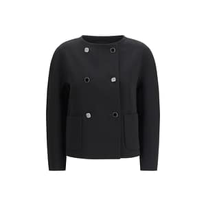 Max Mara Black Triacetate Coat