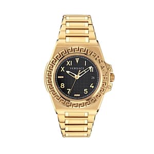 Versace Gold Stainless Steel Dress Watch