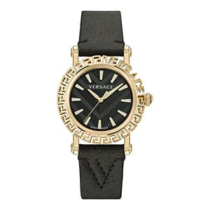Versace Black Fur Dress Watch