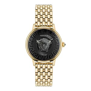 Versace Gold Stainless Steel Dress Watch
