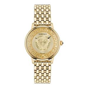 Versace Gold Stainless Steel Dress Watch