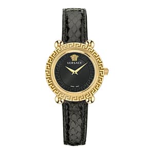 Versace Black Fur Dress Watch