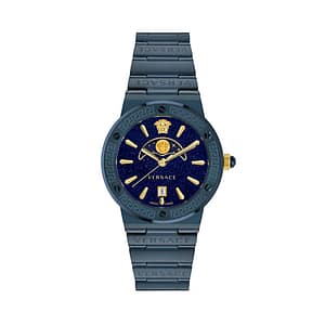 Versace Blue Stainless Steel Dress Watch